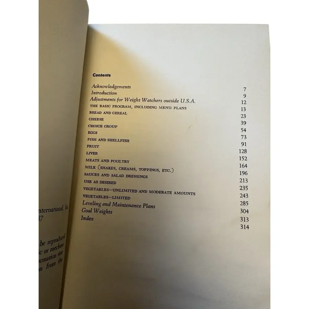 Weight Watchers Program Cookbook Jean Nidetch First Edition 9th printing